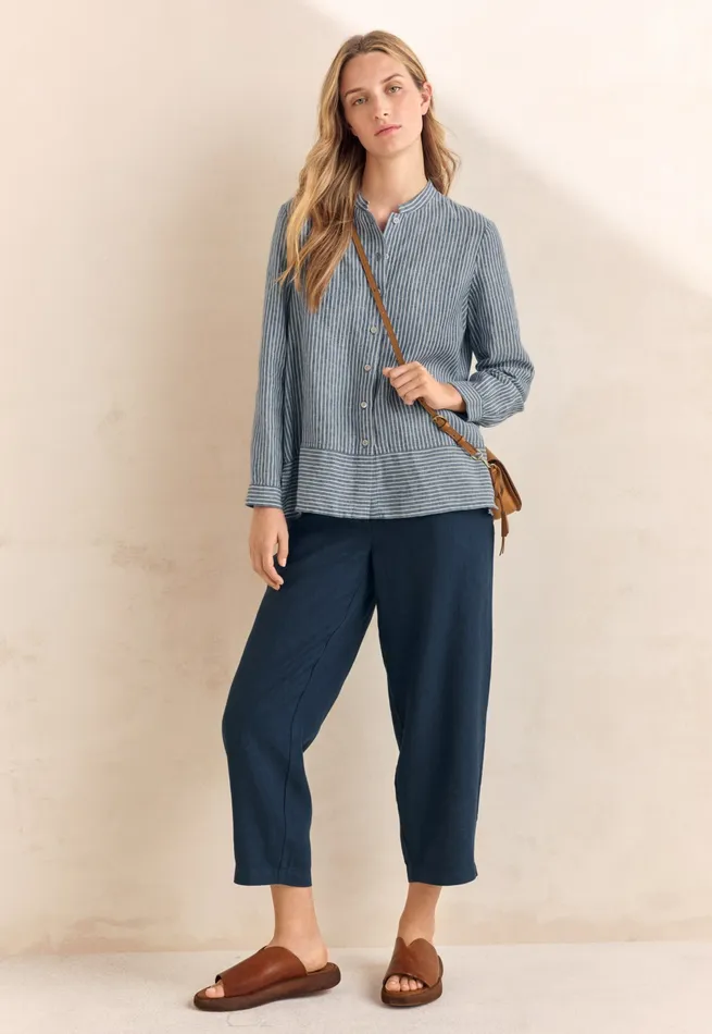 Poetry Fashion Trousers and Shorts Women Cropped Trousers Midnight Blue