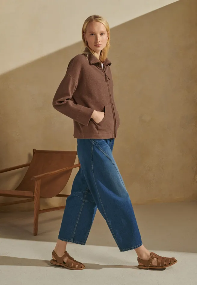 Poetry Fashion Trousers and Shorts Women Curveseam Denim Jeans Mid Blue Wash