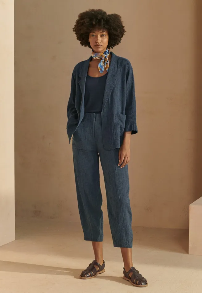 Poetry Fashion Trousers and Shorts Women Frontseam Trousers Dark Indigo