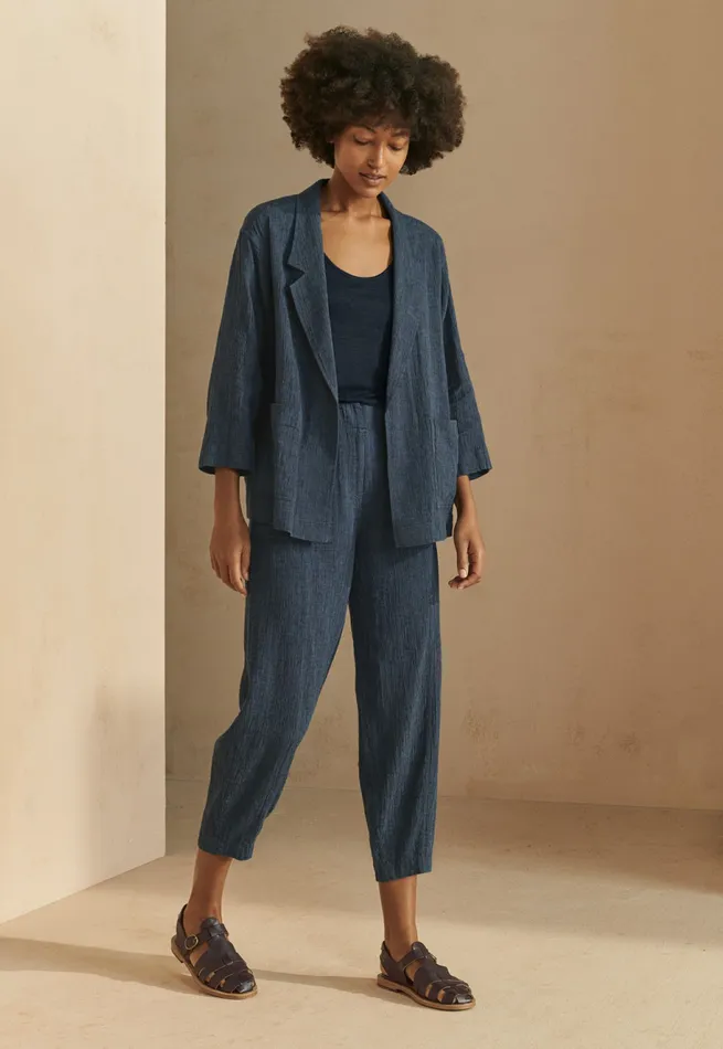 Poetry Fashion Trousers and Shorts Women Frontseam Trousers Dark Indigo
