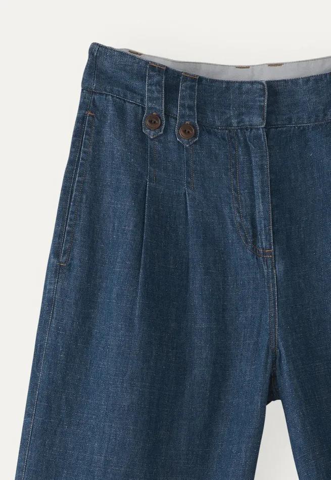 Poetry Fashion Trousers and Shorts Women Indigodyed Cropped Trousers Dark Denim