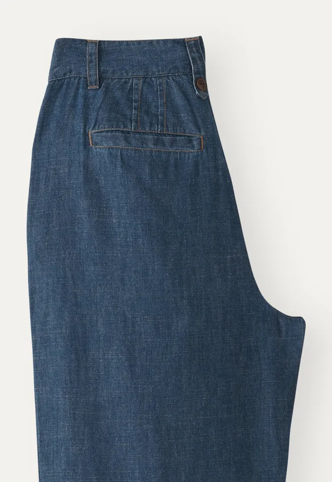 Poetry Fashion Trousers and Shorts Women Indigodyed Cropped Trousers Dark Denim