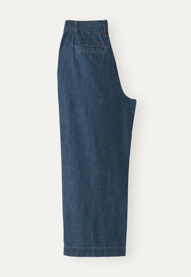 Poetry Fashion Trousers and Shorts Women Indigodyed Cropped Trousers Dark Denim