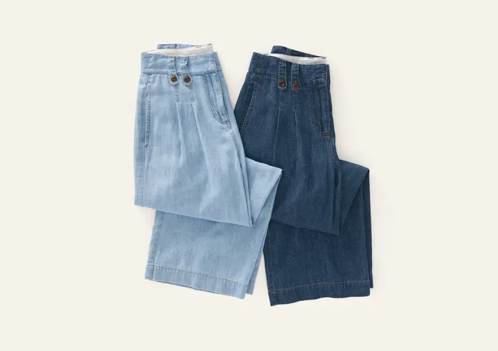 Poetry Fashion Trousers and Shorts Women Indigodyed Cropped Trousers Dark Denim
