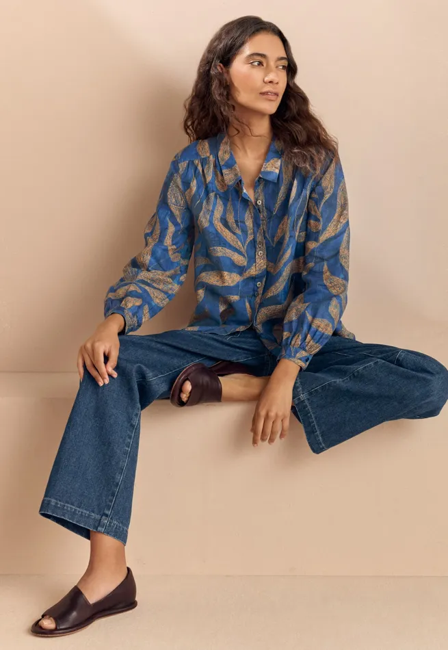 Poetry Fashion Trousers and Shorts Women Indigo Trousers