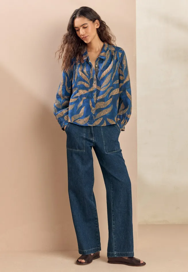 Poetry Fashion Trousers and Shorts Women Indigo Trousers