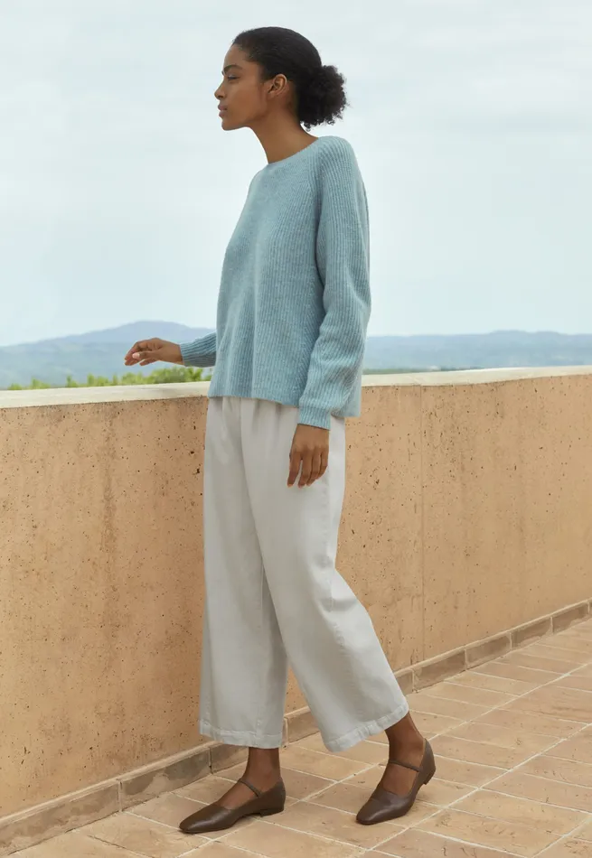 Poetry Fashion Trousers and Shorts Women Pleatfront Cropped Trousers Pearl