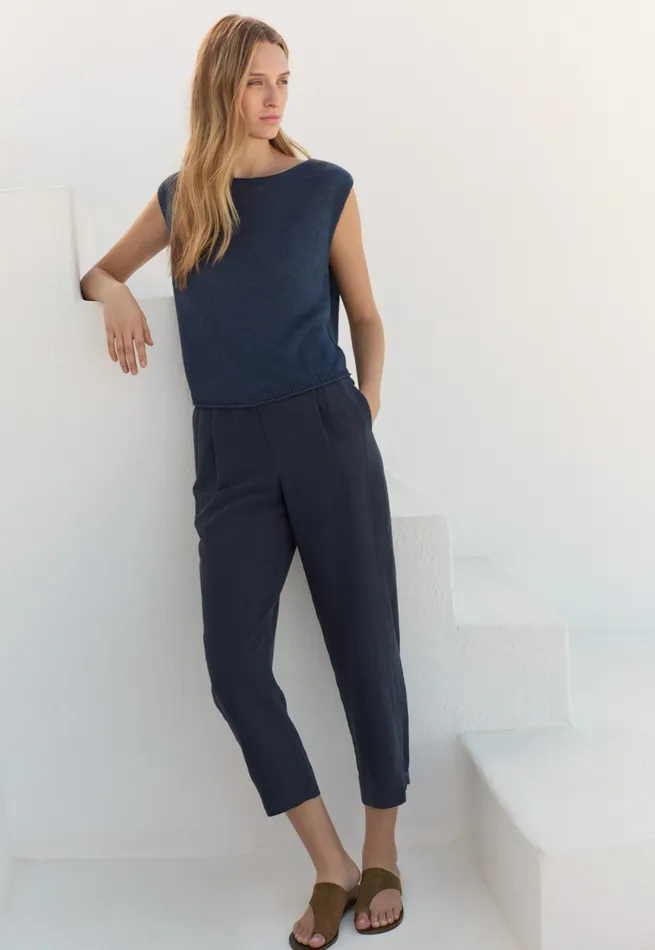 Poetry Fashion Trousers and Shorts Women Sidepanel Trousers Midnight