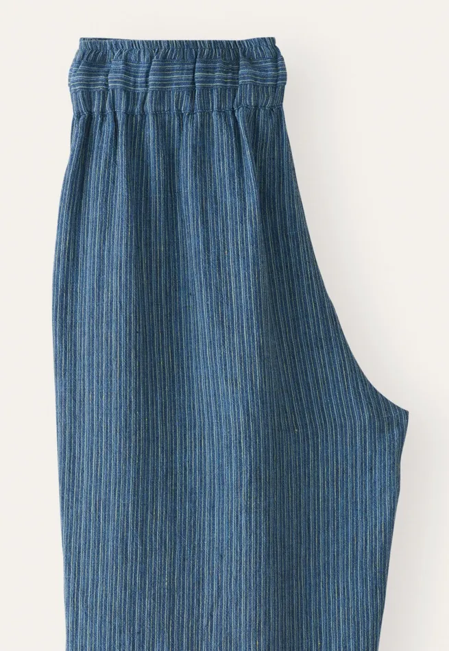 Poetry Fashion Trousers and Shorts Women Striped Pullon Trousers Petrol Blue