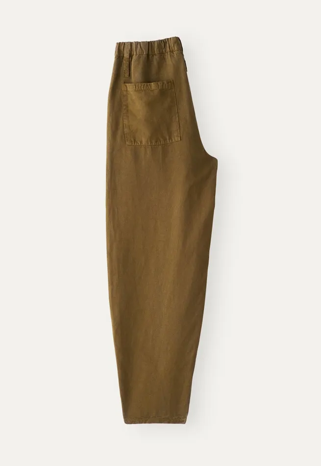 Poetry Fashion Trousers and Shorts Women Tapered Leg Trousers Gold Brown