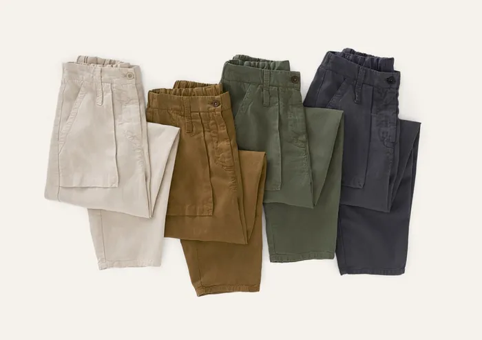 Poetry Fashion Trousers and Shorts Women Tapered Leg Trousers Gold Brown