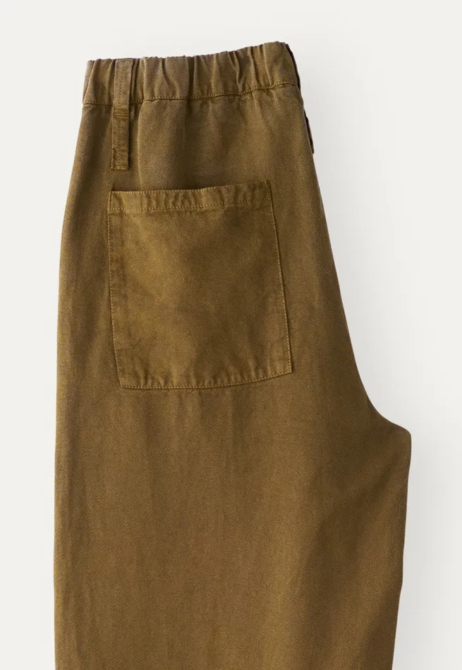 Poetry Fashion Trousers and Shorts Women Tapered Leg Trousers Gold Brown