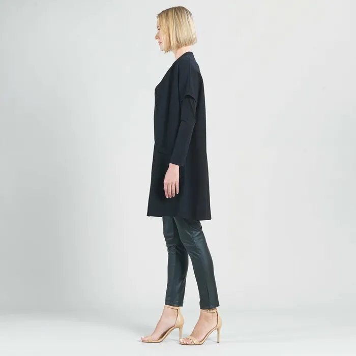 Ponte Knit 8211 Cap Sleeve Pocket Vest 8211 Black Women Clara Sunwoo Jackets Cardigans