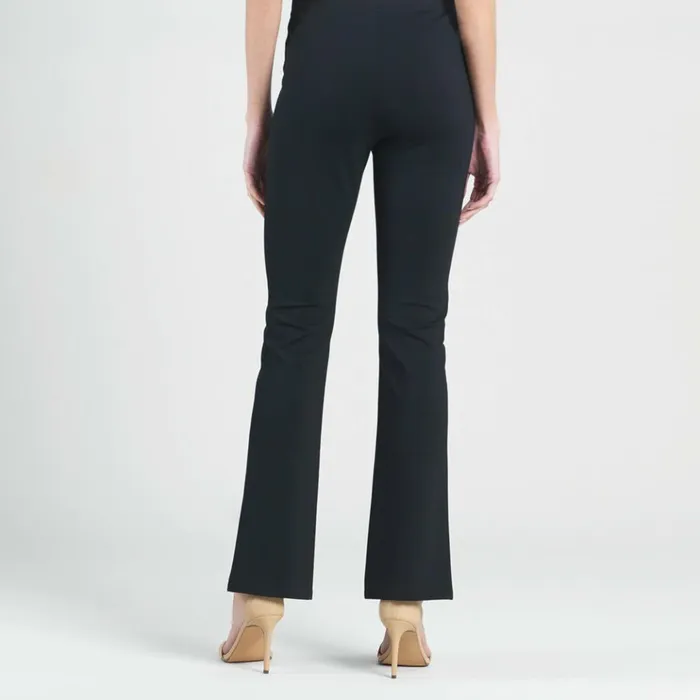 Ponte Knit 8211 Kick Front Slit Pant 8211 Black Women Clara Sunwoo Pants Skirts