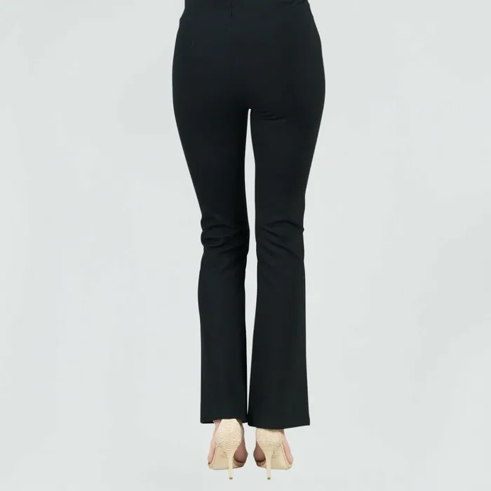 Ponte Knit 8211 Kick Front Slit Pant 8211 Black Women Clara Sunwoo Pants Skirts