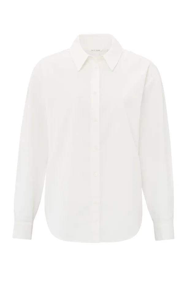 Poplin Blouse With Bow Details On The Back Blanc De Blanc White Women YAYA Blouses Poplin Blouse With Bow Details On The Back Blanc De Blanc White Women YAYA Blouses