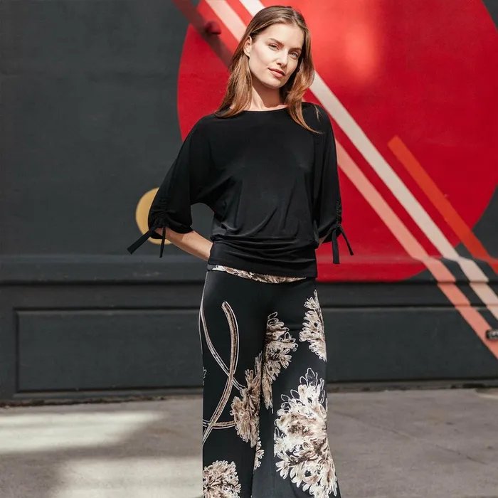 PullTie Cuff Blouson Top 8211 Black Women Clara Sunwoo Tops Tunics