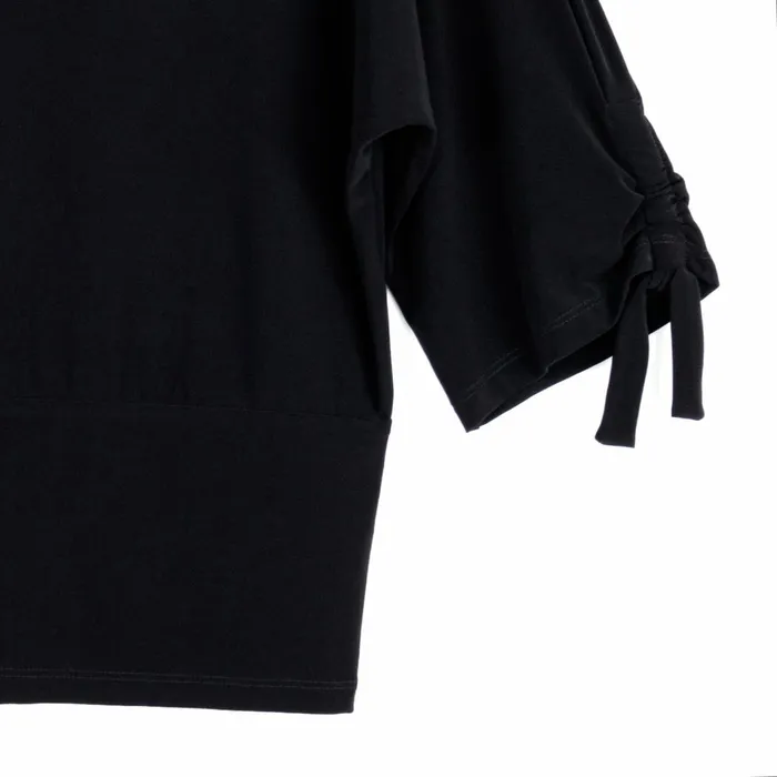 PullTie Cuff Blouson Top 8211 Black Women Clara Sunwoo Tops Tunics