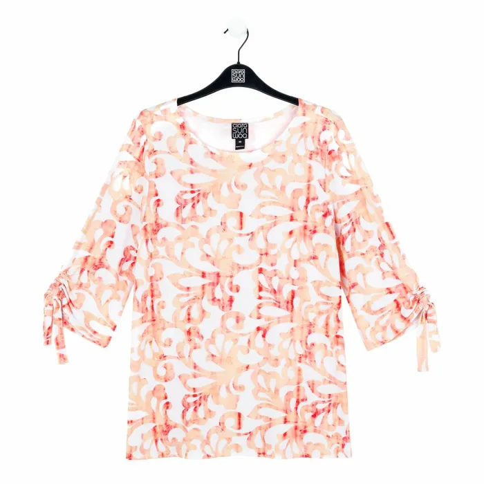 PullTie Cuff Tunic 8211 Damask Motif Women Clara Sunwoo Spring Collection