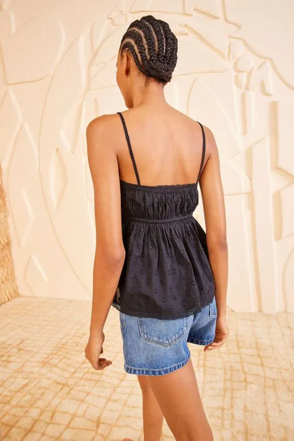 Quinn Top Noir Women Ulla Johnson Tops Quinn Top Noir Women Ulla Johnson Tops