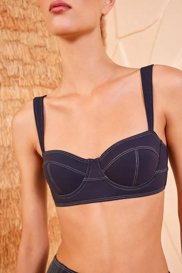 Ravello Bikini Top Noir Women Ulla Johnson Swimwear Ravello Bikini Top Noir Women Ulla Johnson Swimwear