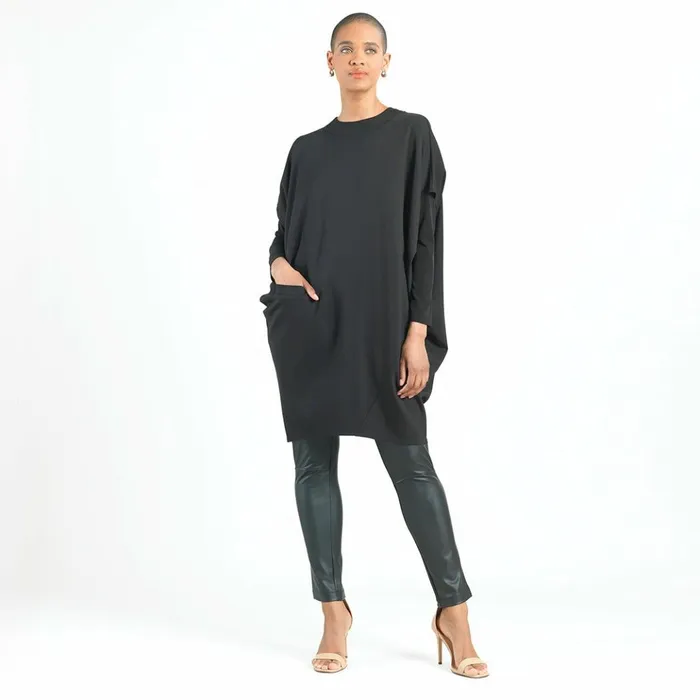 RayonPonte Knit 8211 Architectural Tunic Pocket Dress 8211 Black Women Clara Sunwoo Dresses Jumpsuits RayonPonte Knit 8211 Architectural Tunic Pocket Dress 8211 Black Women Clara Sunwoo Dresses Jumpsuits
