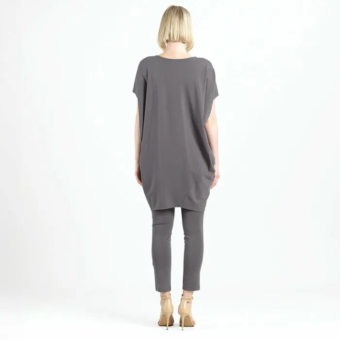 RayonPonte Knit 8211 Architectural Tunic Pocket Dress 8211 Mocha Women Clara Sunwoo Dresses Jumpsuits