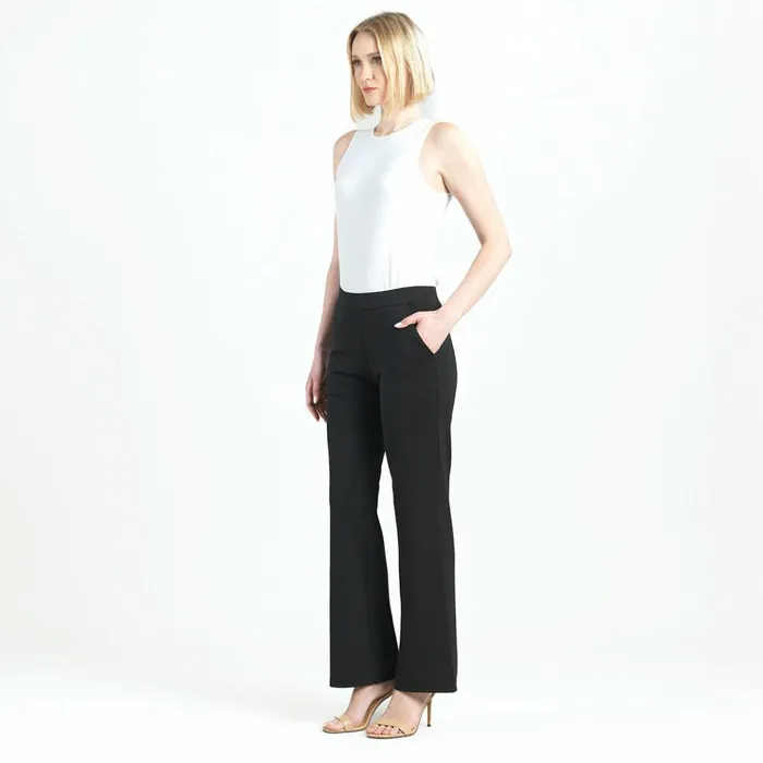 RayonPonte Knit 8211 Loose Leg Pocket Pant 8211 Black Women Clara Sunwoo Pants Skirts