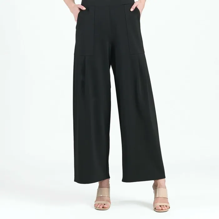 RayonPonte Knit 8211 Pleated Wide Leg Pocket Pant 8211 Black Women Clara Sunwoo Pants Skirts RayonPonte Knit 8211 Pleated Wide Leg Pocket Pant 8211 Black Women Clara Sunwoo Pants Skirts