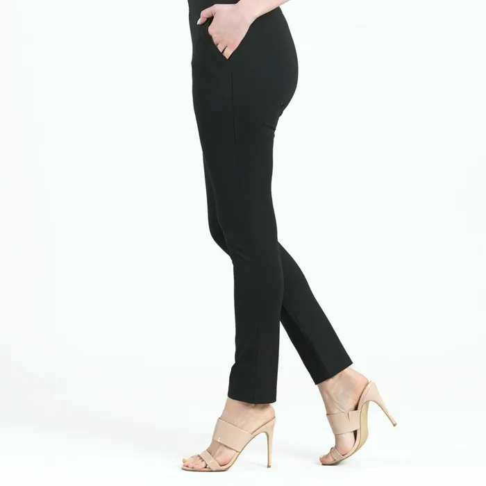 RayonPonte Knit 8211 Straight Leg Pocket Pant 8211 Black Women Clara Sunwoo Pants Skirts