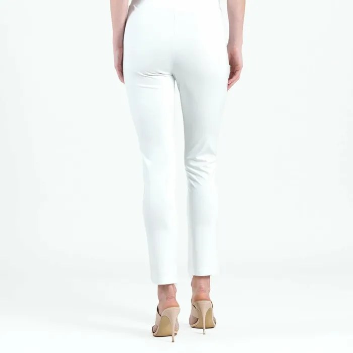 RayonPonte Knit 8211 Straight Leg Pocket Pant 8211 White Women Clara Sunwoo Pants Skirts
