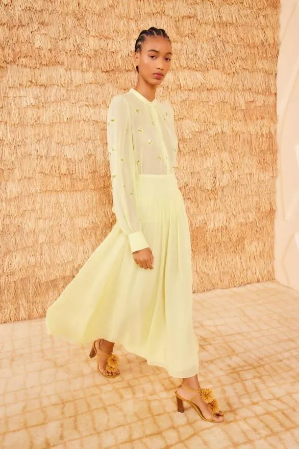 Reina Skirt Citron Women Ulla Johnson Skirts And Shorts
