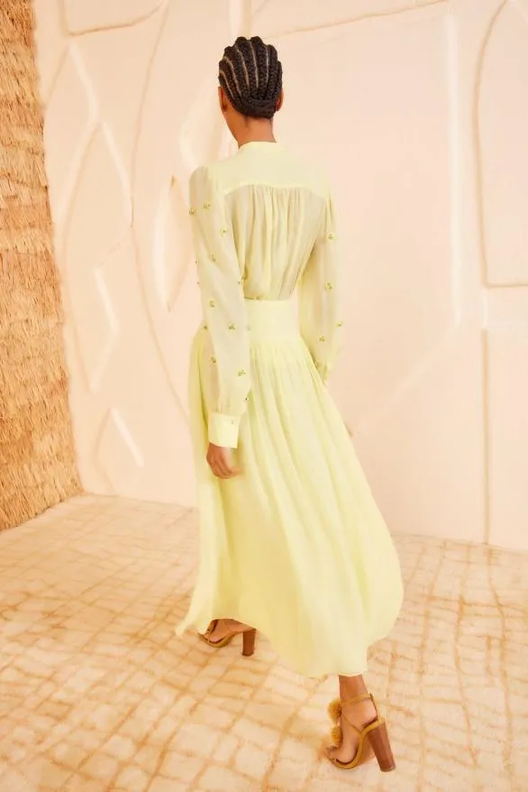 Reina Skirt Citron Women Ulla Johnson Skirts And Shorts Reina Skirt Citron Women Ulla Johnson Skirts And Shorts