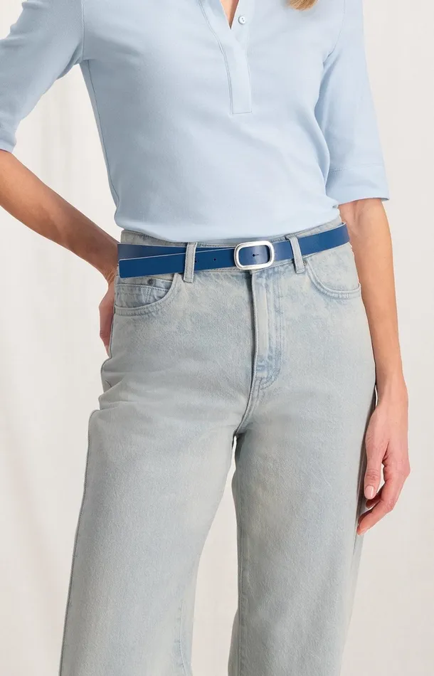Reversible Belt With Square Buckle And Colored Side Silver Metallic Women YAYA Belts Reversible Belt With Square Buckle And Colored Side Silver Metallic Women YAYA Belts