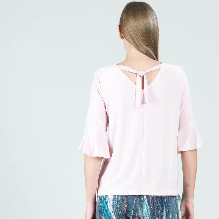 Reversible Tulip Cuff Back Tie Top 8211 Rose 8211 Final Sale Women Clara Sunwoo Tops Tunics
