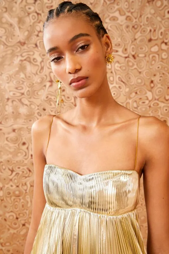 Rhea Gown Platinum Women Ulla Johnson Dresses Rhea Gown Platinum Women Ulla Johnson Dresses