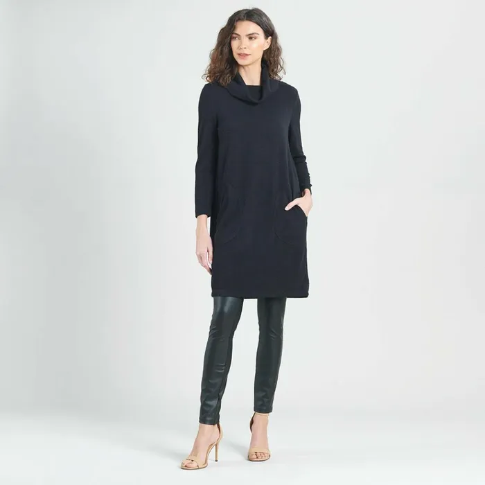 Ribbed 8211 Cowl Turtleneck Tunic Sweater Dress 8211 Black 8211 Final Sale Women Clara Sunwoo Dresses Jumpsuits Ribbed 8211 Cowl Turtleneck Tunic Sweater Dress 8211 Black 8211 Final Sale Women Clara Sunwoo Dresses Jumpsuits