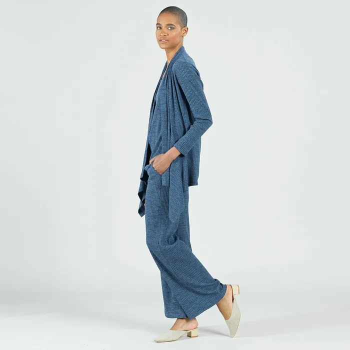 Ribbed Peach Knit 8211 Wide Leg Pocket Pant 8211 Denim 8211 Final Sale Women Clara Sunwoo Pants Skirts