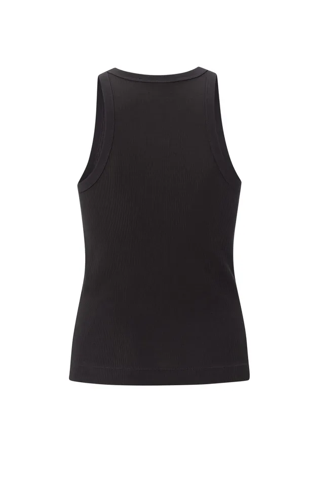 Ribbed Singlet With Fitted Fit Phantom Women YAYA Singlets Ribbed Singlet With Fitted Fit Phantom Women YAYA Singlets