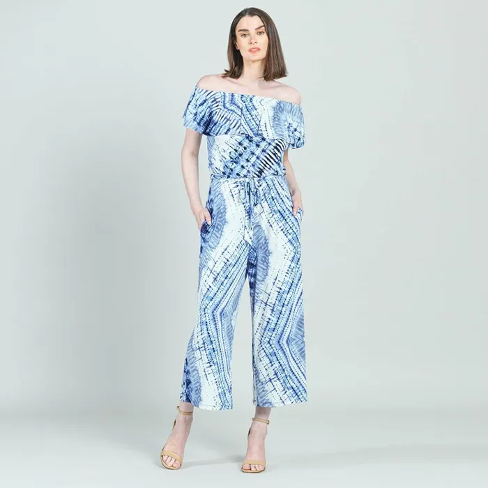 Ruffle Off Shoulder Pocket Jumpsuit 8211 Acid Wash 8211 Final Sale Women Clara Sunwoo Dresses Jumpsuits