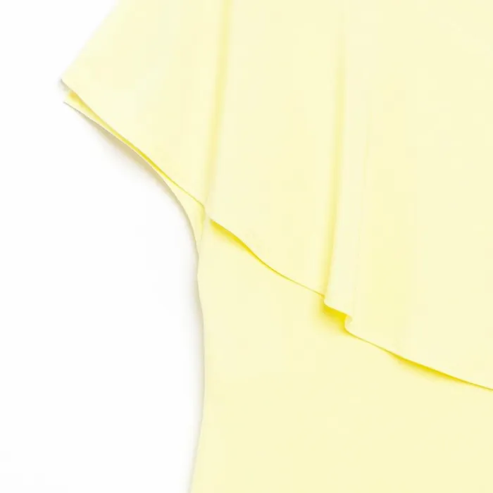 Ruffle Overlay Top 8211 Yellow 8211 Final Sale Women Clara Sunwoo Tops Tunics