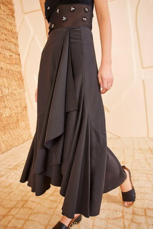 Sabina Skirt Noir Women Ulla Johnson Skirts And Shorts Sabina Skirt Noir Women Ulla Johnson Skirts And Shorts