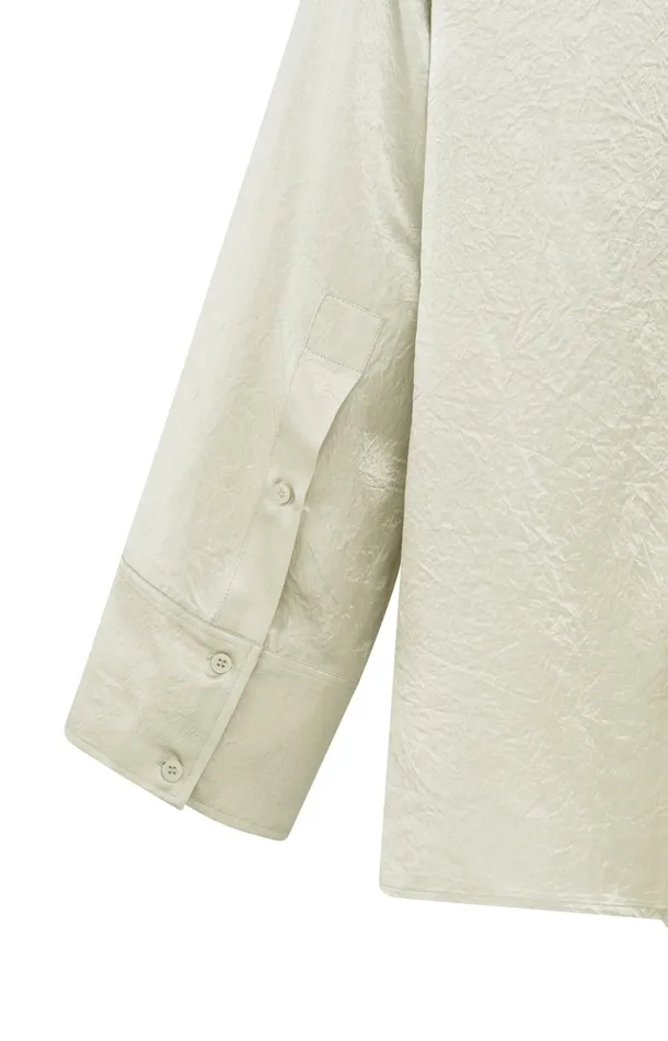 Satin Blouse With Long Sleeves And Loose Fit Pearl Women YAYA Blouses Satin Blouse With Long Sleeves And Loose Fit Pearl Women YAYA Blouses