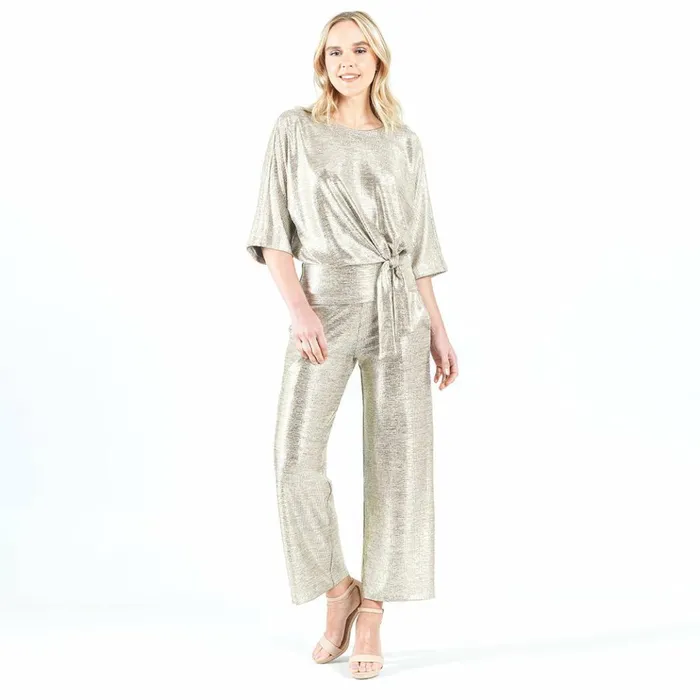 Shimmer Foil Lam 8211 Loose Leg Ankle Pant 8211 Champagne 8211 Limited Sizes LG Only Women Clara Sunwoo Pants Skirts Shimmer Foil Lam 8211 Loose Leg Ankle Pant 8211 Champagne 8211 Limited Sizes LG Only Women Clara Sunwoo Pants Skirts