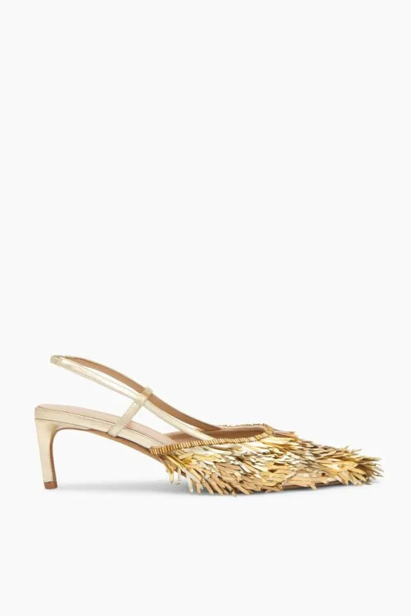 Shira Sequin Kitten Heel Gilt Women Ulla Johnson Shoes