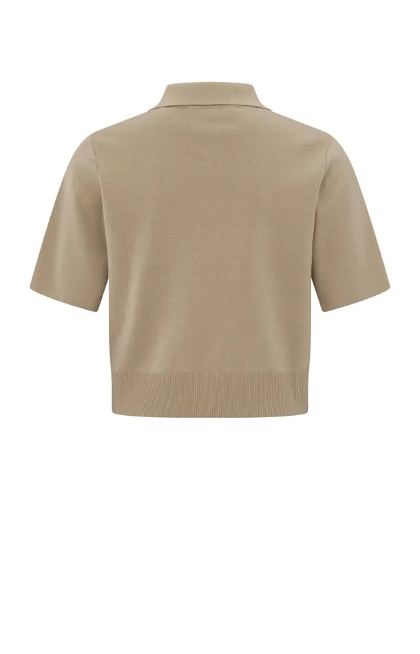 Short Sleeve Cardigan With Chest Pockets Humus Beige Women YAYA Cardigans Short Sleeve Cardigan With Chest Pockets Humus Beige Women YAYA Cardigans