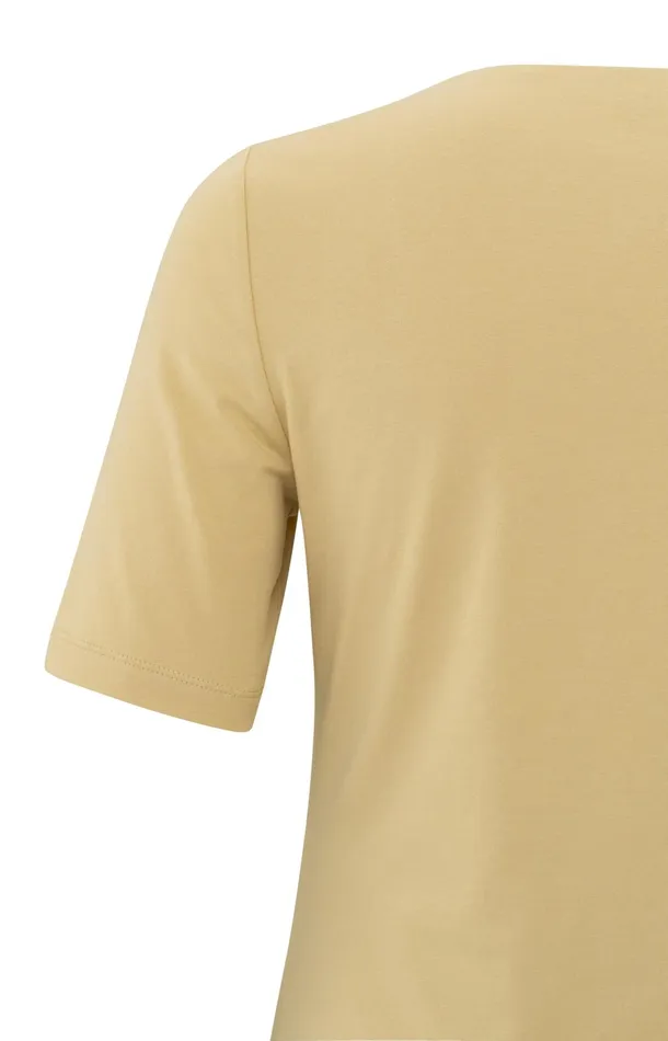 Shortsleeve Tshirt With Square Neckline Moonstone Yellow Women YAYA Tshirts Shortsleeve Tshirt With Square Neckline Moonstone Yellow Women YAYA Tshirts