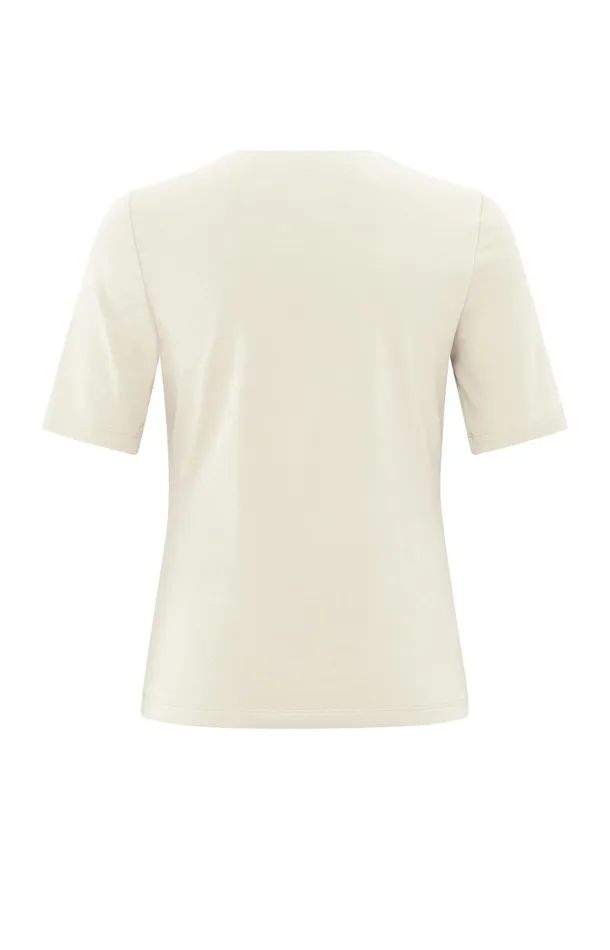 Shortsleeve Tshirt With Square Neckline Off White Women YAYA Tshirts Shortsleeve Tshirt With Square Neckline Off White Women YAYA Tshirts
