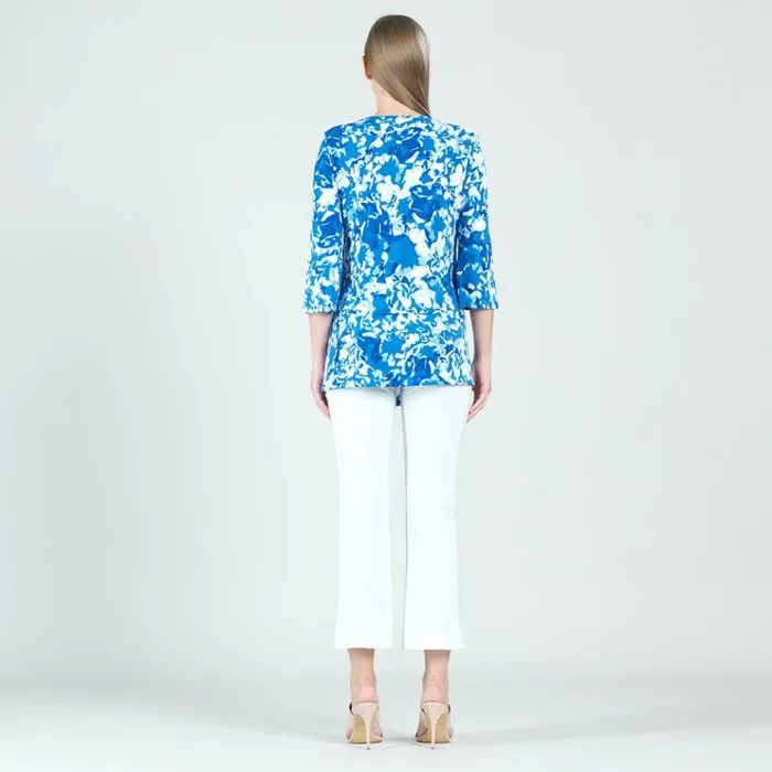 Side Gathered Drape Tunic 8211 Floral Blossom 8211 Final Sale Women Clara Sunwoo Tops Tunics