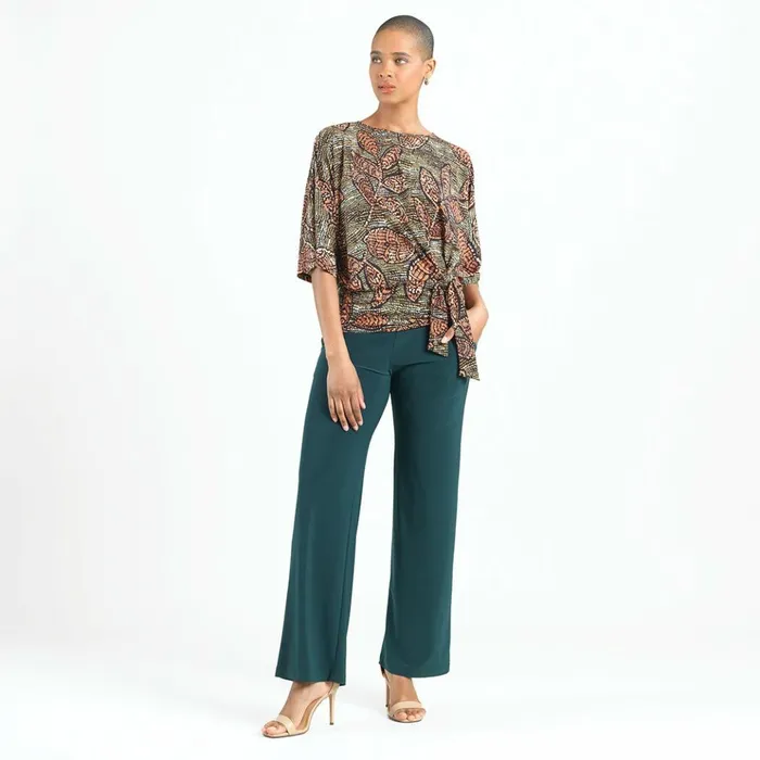 Side Tie Top 8211 Mosaic Leaves 8211 Final Sale Women Clara Sunwoo Tops Tunics Side Tie Top 8211 Mosaic Leaves 8211 Final Sale Women Clara Sunwoo Tops Tunics